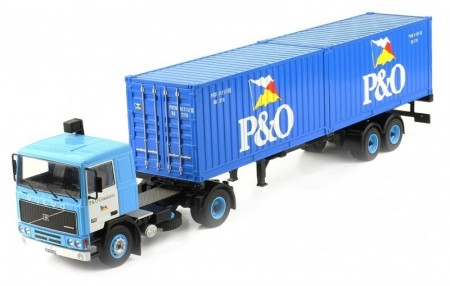 Volvo F10 met Containertrailer - P&O 1983 (IXOTTR006)