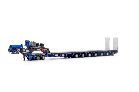 Drake ; BLUE/GREY 2X8 DOLLY + 7X8 STEERABLE LOW LOADER
