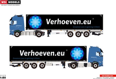 WSI Verhoeven Logistics; VOLVO FH5 GLOBETROTTER XL 4X2 BOX TRAILER - 3 AXLE